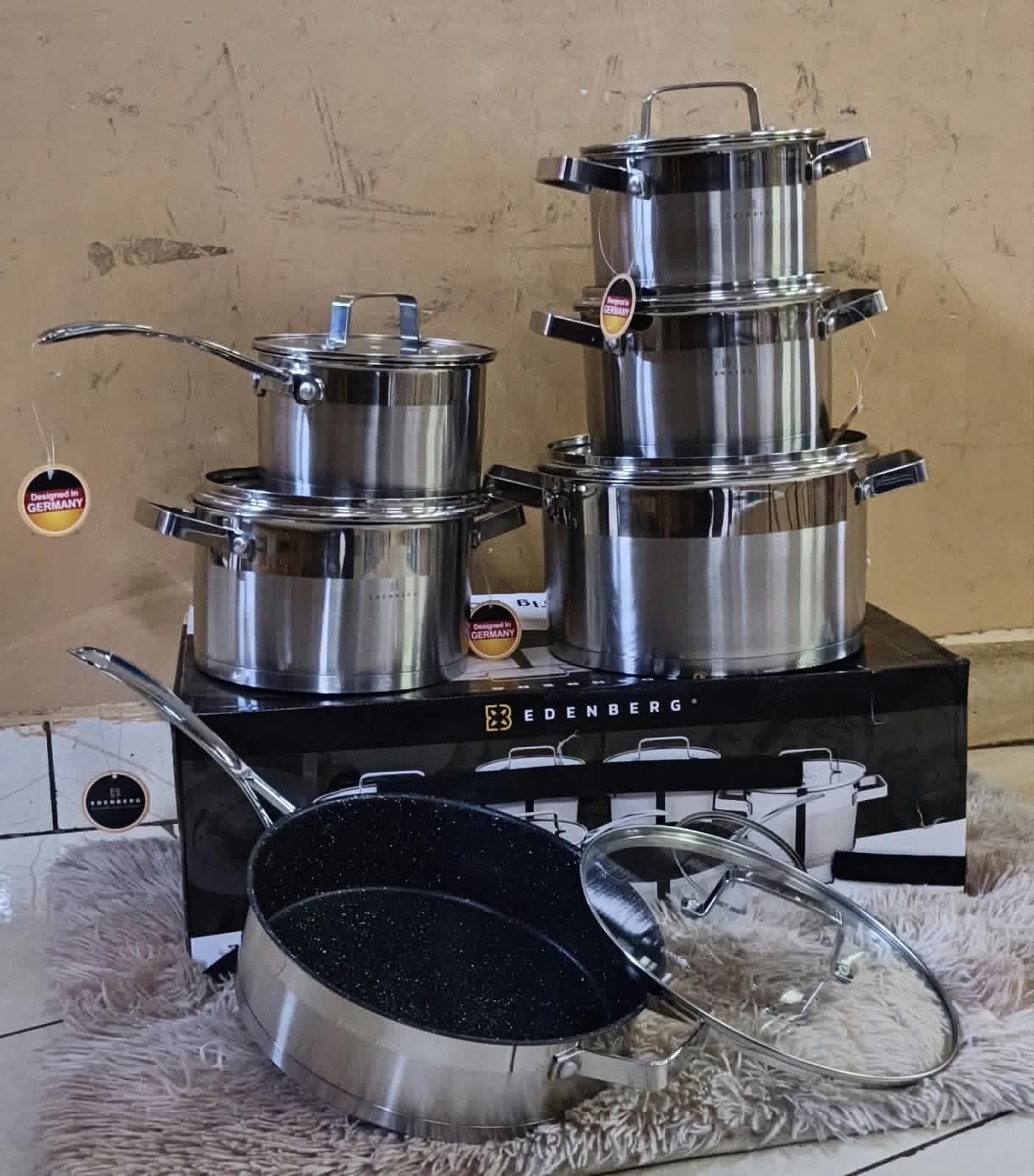 12Pcs Edenberg Stainless Sufuria
